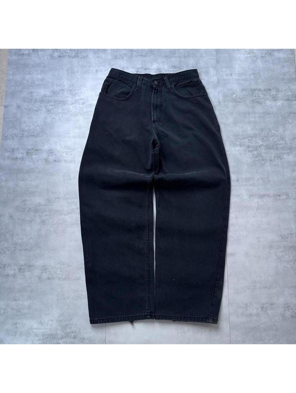 Y2K Mecanick Atmopshere Black Baggy Skater Jeans Pants